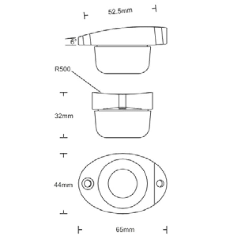 Spreader LED 6510 Serie Schwarz Aluminium - 16°