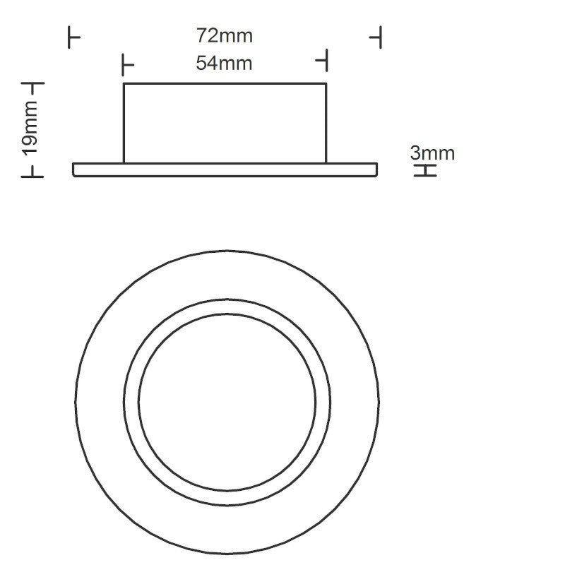 Downlight 5521 for Screw Fixing 12V Stainless Steel