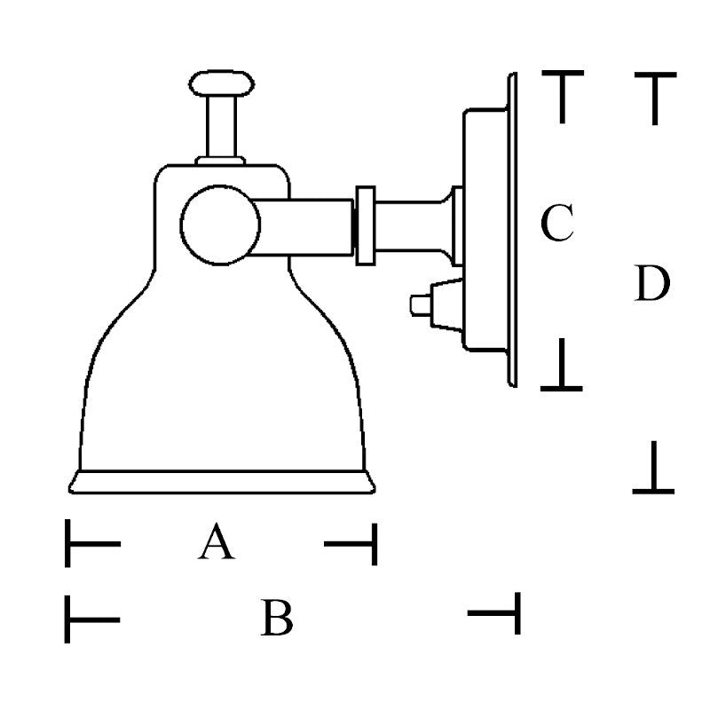 Cabin medium Brass PVD POWER LED