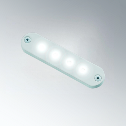 Lampe de courtoisie à LED Série 1010 12 V Blanc Aluminium Lumière blanche