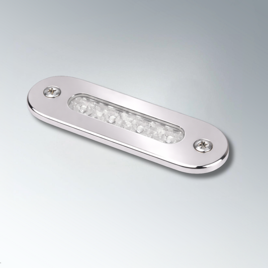 Lampe de courtoisie à LED série 1036-2 12 V en acier inoxydable avec lumière bleue