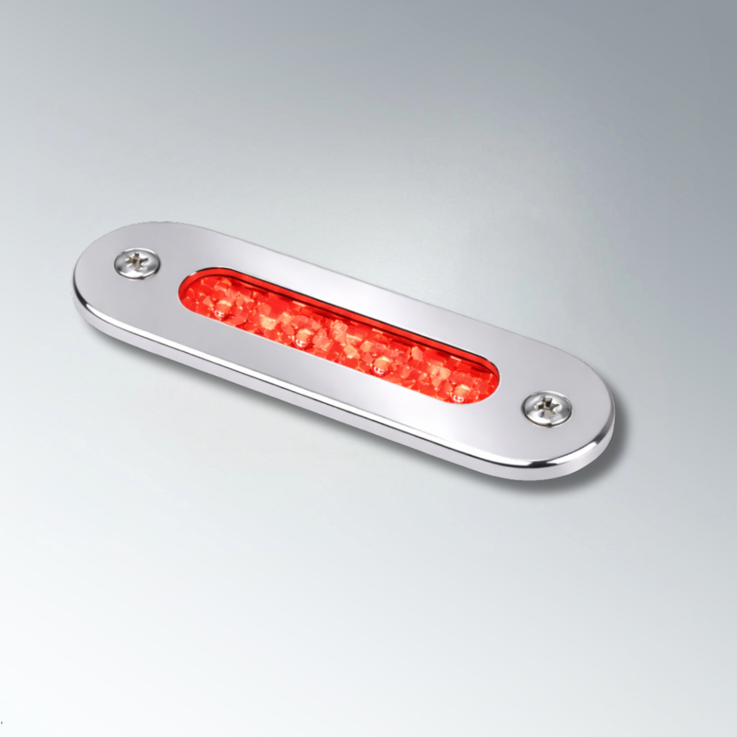 Lampe de courtoisie à LED série 1036-2 12 V en acier inoxydable avec lumière bleue