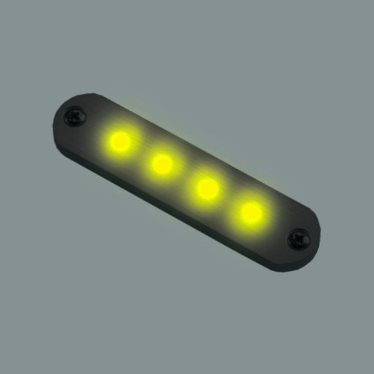 LED Courtesy Light 1018 Series 12V Black Aluminum Yellow Light