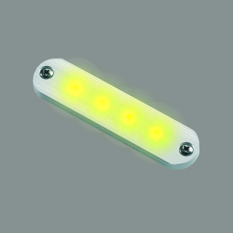 LED Courtesy Light 1019 Series 12V Titan Aluminum Yellow Light